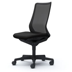 【完成品】 Fluent（フルーエント） ブラック【ハイバック 肘なし ナイロンキャスター】 CB35ZR FKA1