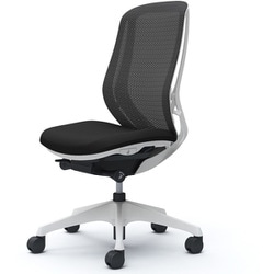 【完成品】 Sylphy（シルフィ） ブラック【ハイバック メッシュタイプ 肘なし ホワイトボディ 樹脂脚 ナイロンキャスター】 C635XW FMP1