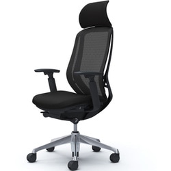 【完成品】 Sylphy（シルフィ） ブラック【エクストラハイバック メッシュタイプ アジャストアーム付 ブラックボディ アルミポリッシュ脚 ウレタンキャスター】 C68AER FMP1