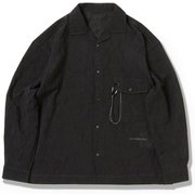 washer pleated open LS shirt メンズ シャツ black(010) Lサイズ 5745183066