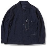 washer pleated open LS shirt メンズ シャツ navy(120) Lサイズ 5745183066