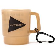 and wander logo PP mug マグカップ beige（040） 5744987701