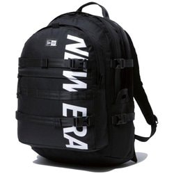 キャリアパック 35L デイパック プリントロゴ ブラック×ホワイト 14521347