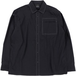 ヘリウム ステッチングシャツ メンズ シャツ BLACK Sサイズ 321099