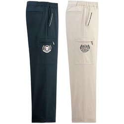 957759004 刺しゅう入り楽々カーゴパンツ2色組 LLサイズ 股下65cm fr957759