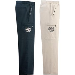 957759013 刺しゅう入り楽々カーゴパンツ2色組 Lサイズ 股下75cm fr957759