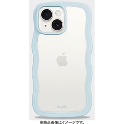 Wavy Case 背面クリア耐衝撃 iPhone 16e/15/14/13用 ケース Mineral Blue/Transparent 16636