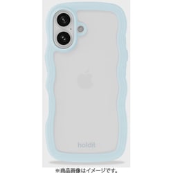 Wavy Case 背面クリア耐衝撃 iPhone 16用 ケース Mineral Blue/Transparent 16637