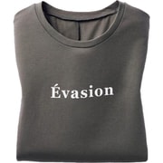961772005 大人の程ゆるシルエットロゴTシャツ Lサイズ チャコール fr961772