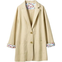 961785003 麻入りトラベルテーラージャケット LLサイズ ベージュ fr961785