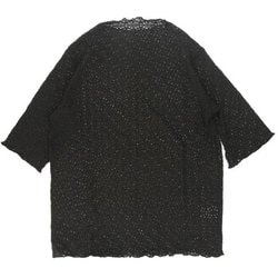 GCS0738 ストレッチレース5分袖プルオーバー Lサイズ ブラック gllacepullover