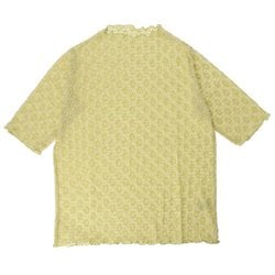 GCS0738 ストレッチレース5分袖プルオーバー Lサイズ イエロー gllacepullover