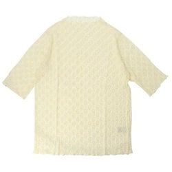 GCS0738 ストレッチレース5分袖プルオーバー Mサイズ アイボリー gllacepullover
