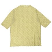 GCS0738 ストレッチレース5分袖プルオーバー Mサイズ イエロー gllacepullover