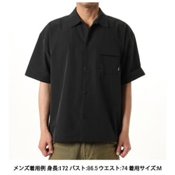 シアサッカー ショートスリーブシャツ メンズ シャツ BLACK Lサイズ 251MCV0017