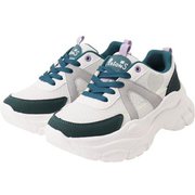 PSJ-038 JUNIOR 厚底スニーカー 21cm WHITE/GREEN psj038
