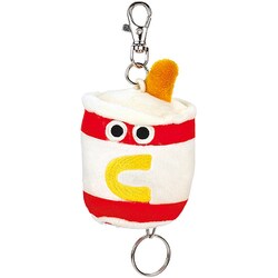 リール付 ぬいぐるみキーホルダー バーガーコンクス ドリンク ZRNK1
