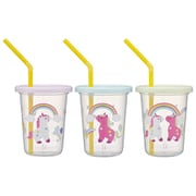 ストロー付タンブラー 3個 リトルユニコーン SIH2ST