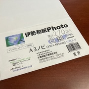 伊勢和紙Photo 白銀 A3ノビ 10枚 kh270No
