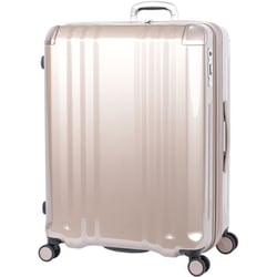 スーツケース デカかるEdge 拡張タイプ 旅行日数目安：8～10泊 102L/拡張時120L 前輪ストッパー TSAロック搭載 ALI-089-102 シャンパンゴールド