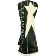 HBHC-000105 [サーカ プレミアム FW ヘッドカバー ＃STAR ダークグリーン・ガーメントレザー withアイボリーピンストライプ]