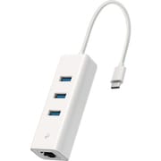 USB Type-C 3ポートハブ&ギガビット 有線LANアダプター プラグ&プレイ 1年保証 UE330C JP