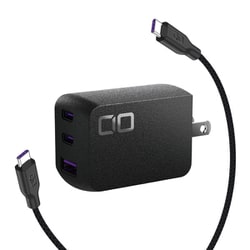 Special Edition Set NovaPort TRIO II 67W2C1A ＆ MeshCable BK（67W出力 ACアダプター＋100W対応 USB-C to Cケーブル） CIO-G67W2C1A-N2-EE-BK