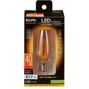 フィラメントLED電球 シャンデリアCC E17口金 40形相当 キャンドル色 LDC4CC-G-E17-F335