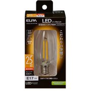 フィラメントLED電球 シャンデリアC/D E17口金 25形相当 電球色 調光器対応 LDC2CL-G-E17/D-F338