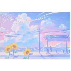 サマーカード ポストカード 駅 688932