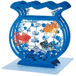 サマーカード レーザーカット金魚鉢 387461