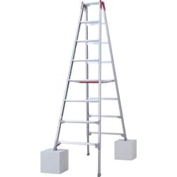 脚部伸縮式アルミ専用脚立 ワンタッチバー RYZ型 8段（10890） RYZ-24D