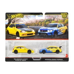 JBL00 ホットウィール プレミアム 2パック 99 ホンダ シビック タイプR(EK9)/ホンダ シビック タイプR [ミニカー]