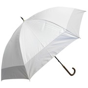 長傘 晴雨兼用 無地バイカラー 55cm 手開き式 一級遮光 オフ白 6677OF