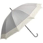 長傘 晴雨兼用 バイカラー12本骨 55cm 手開き式 12本骨 グレー 6708GY