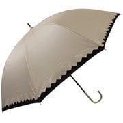 長傘 晴雨兼用 ヒートカット切継ぎ 50cm 手開き式 一級遮光 ベージュ 6710BE