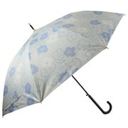 長傘 婦人用 晴雨兼用 ジャンプ ホッピングフラワー 58cm ジャンプ式 一級遮光 グレー 6686GY