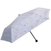 折りたたみ傘 婦人用 晴雨兼用 リラクシングキャッツ 50cm 手開き式 一級遮光 パープル 6690PP