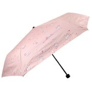 折りたたみ傘 婦人用 晴雨兼用 リラクシングキャッツ 50cm 手開き式 一級遮光 ピーチ 6690PK
