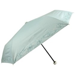 日傘 折りたたみ傘 婦人用 晴雨兼用 ミニ ラインアートフラワー 50cm 手開き式 一級遮光 内側黒コーティング加工 UV99.9％カット UPF50＋ グレー 6694GY