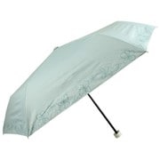 折りたたみ傘 婦人用 晴雨兼用 ラインアートフラワー 50cm 手開き式 一級遮光 グレー 6694GY