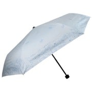 折りたたみ傘 婦人用 晴雨兼用 グレイスフルフラワー 50cm 手開き式 一級遮光 ブルー 6702BL