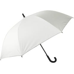 長傘 晴雨兼用 紳士 ラージサイズ無地 70cm ジャンプ式 一級遮光 内側黒コーティング加工 UV99.9％カット UPF50＋ 親骨グラスファイバー オフ白 6730OF