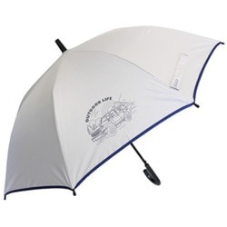 子供用傘 男児用 晴雨兼用 OUTDOOR LIFE（アウトドアライフ） 55cm ジャンプ式 一級遮光 内側黒コーティング加工 UVカット99.9％ UPF50＋ オフ白 6680OF