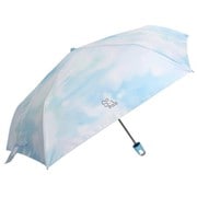 子供用折りたたみ傘 晴雨兼用 ベビーマーブリング 55cm 手開き式 一級遮光 サックス 6715SC