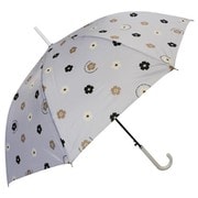 長傘 婦人用 ラテフラワー 58cm ジャンプ式 グレー 2139GY