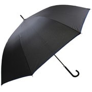 長傘 無地・パイピング 65cm ジャンプ式 強風対応 ブラック 3404BK