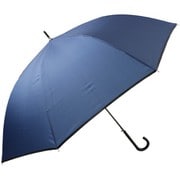 長傘 無地・パイピング 65cm ジャンプ式 強風対応 ネイビー 3404NV