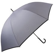 長傘 無地・パイピング 65cm ジャンプ式 強風対応 グレー 3404GY