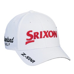 ゴルフキャップ メンズ SRIXON キャップ フリーサイズ（56～60cm） ベルト式 ホワイト/レッド SMH5150X